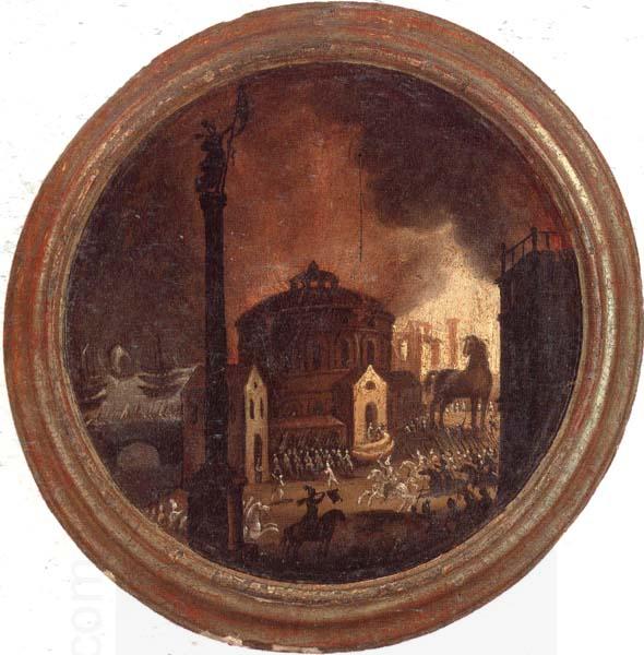 unknow artist The Destruction of troy oil painting picture